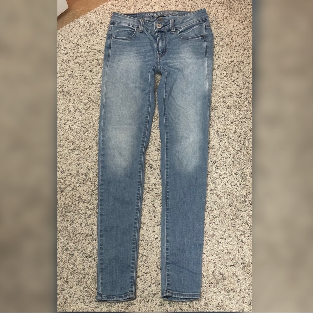 American Eagle Outfitters Super Stretch High Rise Jeans Jeggings Long - Size 0
